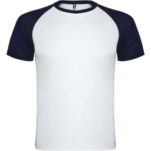 Indianapolis rvid ujj uniszex sportpl, white, navy blue (T-shirt, pl, kevertszlas, mszlas)