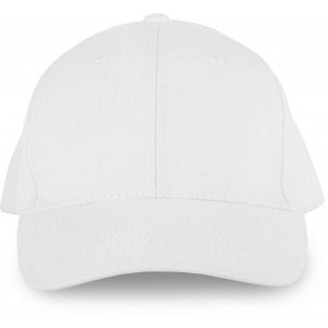 Kup 6 paneles organikus pamut baseballsapka, White (sapka)