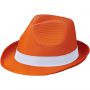 Trilby kalap, narancs/fehér
