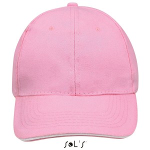 Sols Buffalo 6 paneles baseballsapka, Pink/White (sapka)