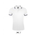 Sols Pasadena frfi pikpl, White/Navy (SO00577WH/NV)