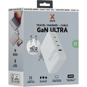 Xtorm XVC2140 GaN Ultra ti tlt, 140W, fehr (vezetk, eloszt, adapter, kbel)